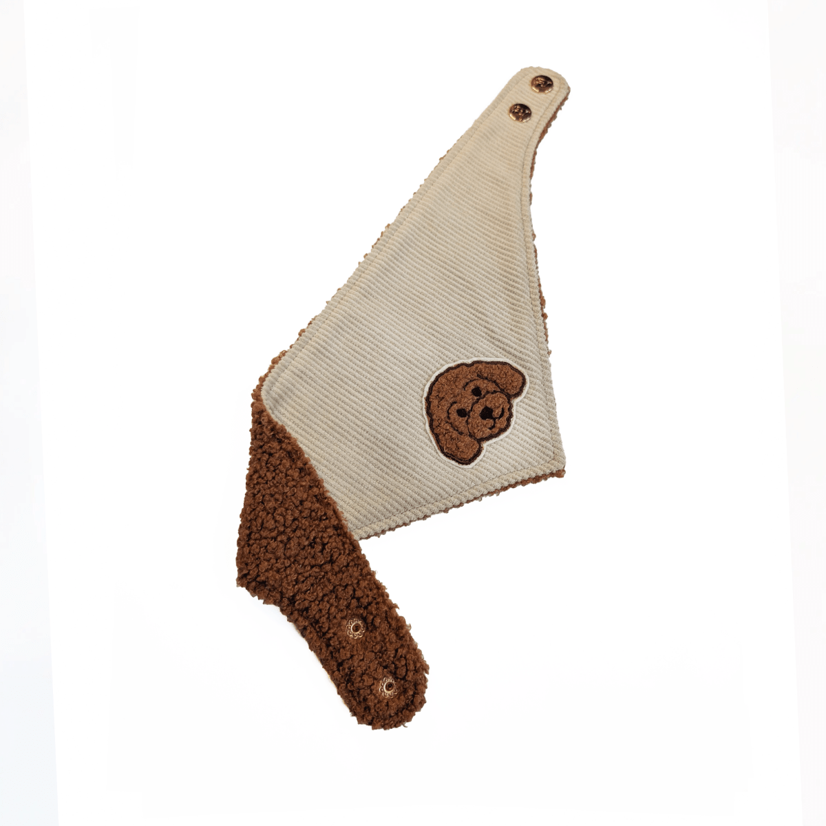 DOODLE DREAM | Wendehalstuch mit braunem Hundepatch - RudisRudel