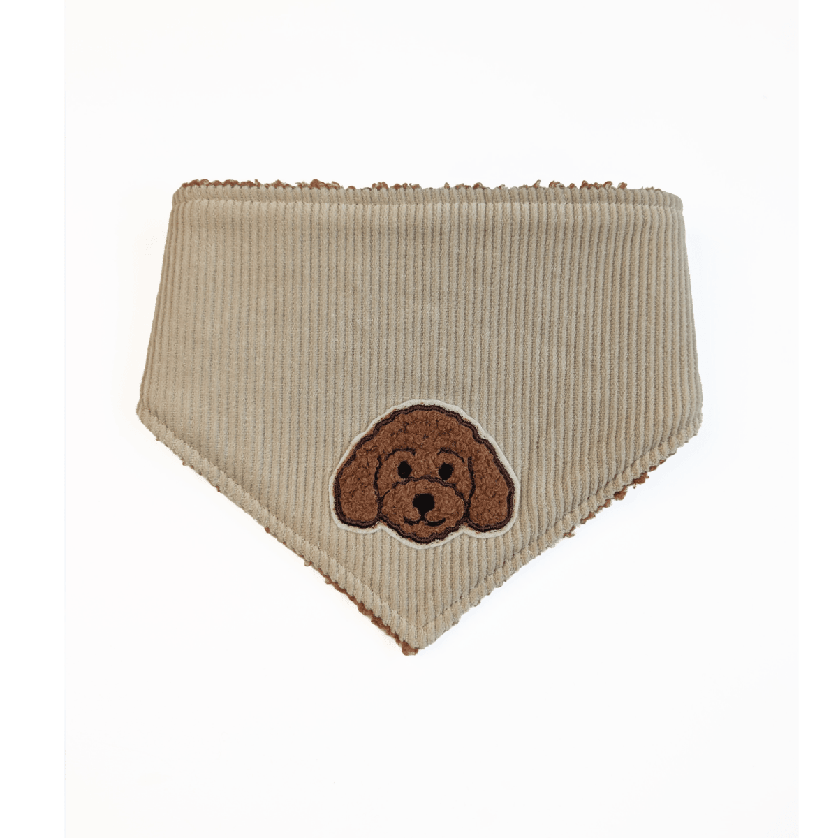 DOODLE DREAM | Wendehalstuch mit braunem Hundepatch - RudisRudel
