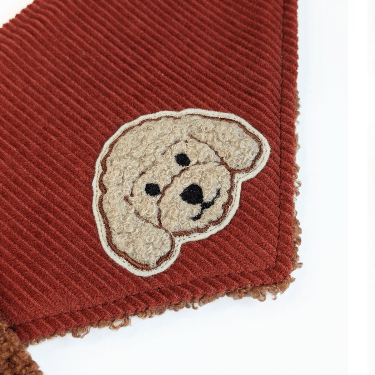 DOODLE LIFE | Wendehalstuch mit cremefarbenem Hundepatch - RudisRudel