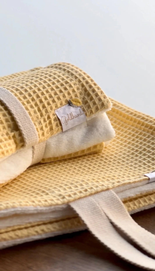DRY | 2in1 Plaid | Decke + Pfotenhandtuch lemon - RudisRudel