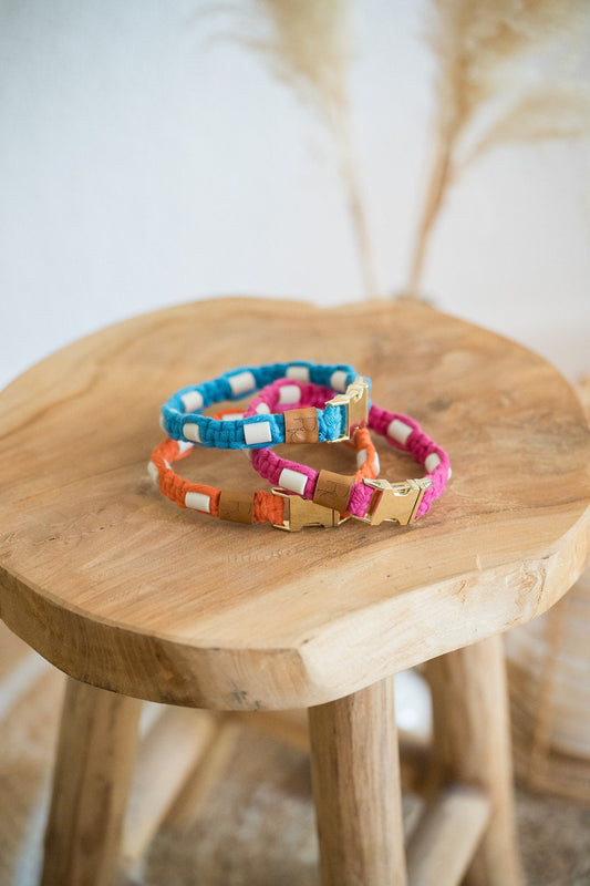 EM - Keramik - Halsband aus Makramee | COLOUR CLASH - RudisRudel