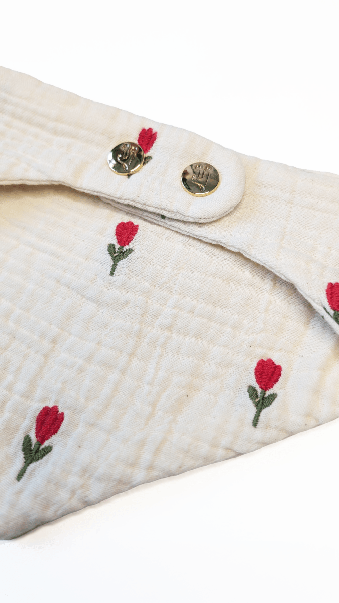 FIORA | Musselinhalstuch mit Tulpen - RudisRudel