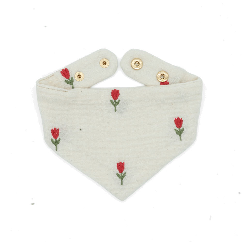 FIORA | Musselinhalstuch mit Tulpen - RudisRudel