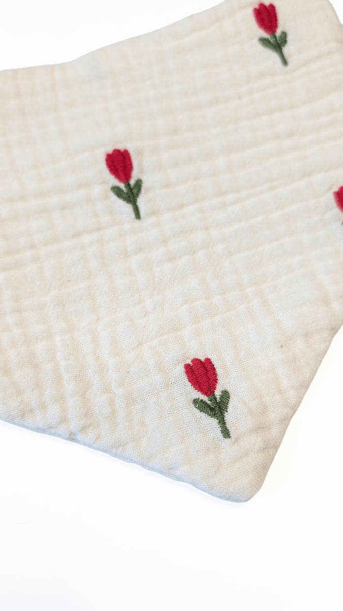 FIORA | Musselinhalstuch mit Tulpen - RudisRudel