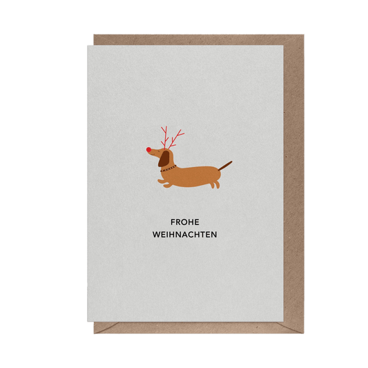 Frohe Weihnachten - Dackel | Klappkarte - RudisRudel