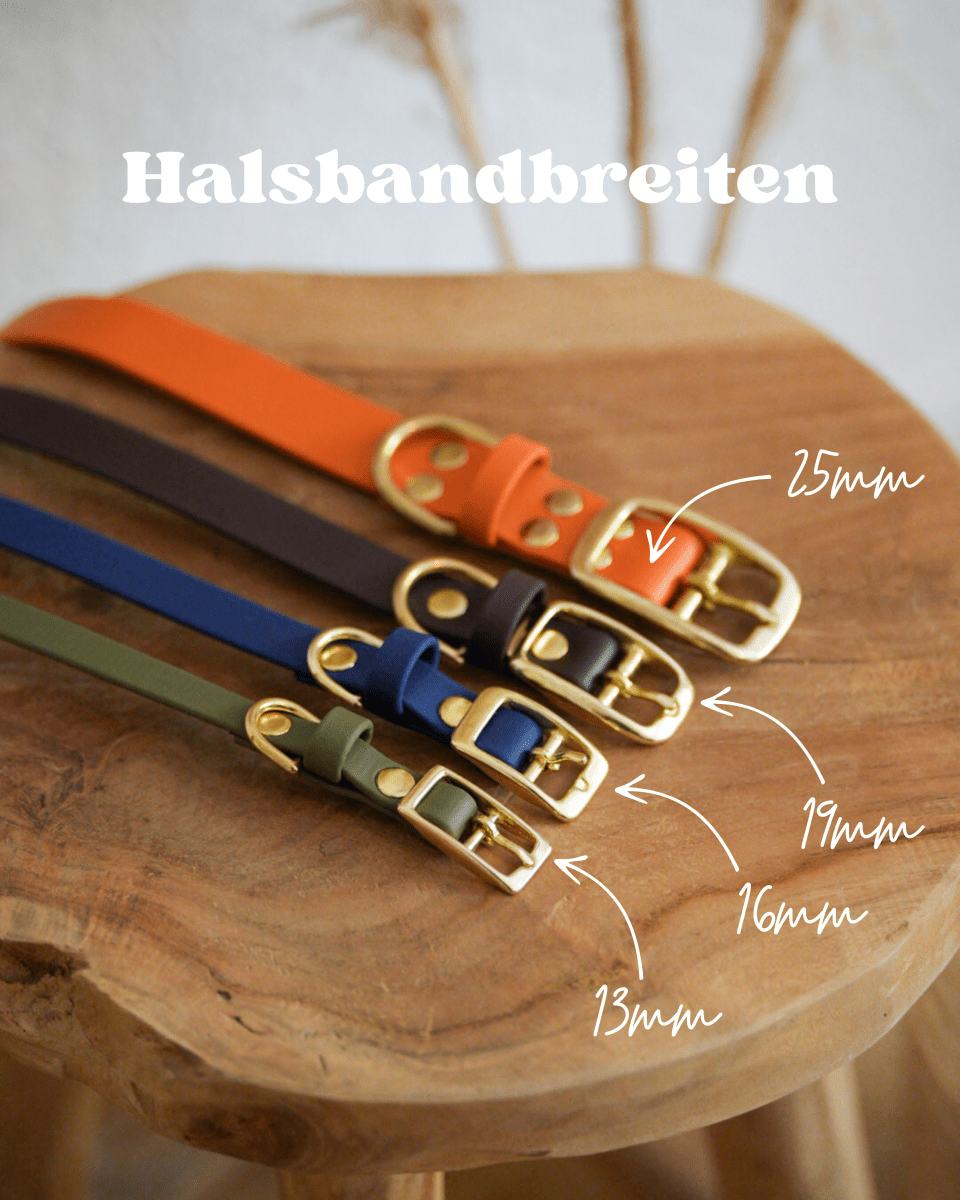 Halsband aus Biothane 16/19/25mm | SONDERFARBE BRAUN - RudisRudel