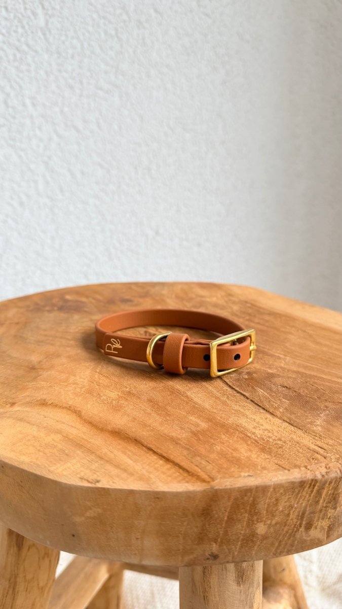 Halsband Biothane 13mm COGNAC HU 25 - RudisRudel