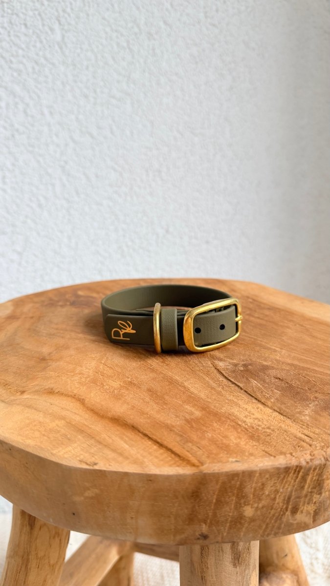 Halsband Biothane 19mm KHAKI HU 25 - RudisRudel