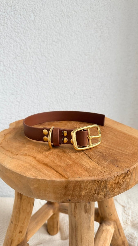 Halsband Biothane 25mm BRAUN HU NOCH BESTIMMBAR BIS CA 25cm - RudisRudel