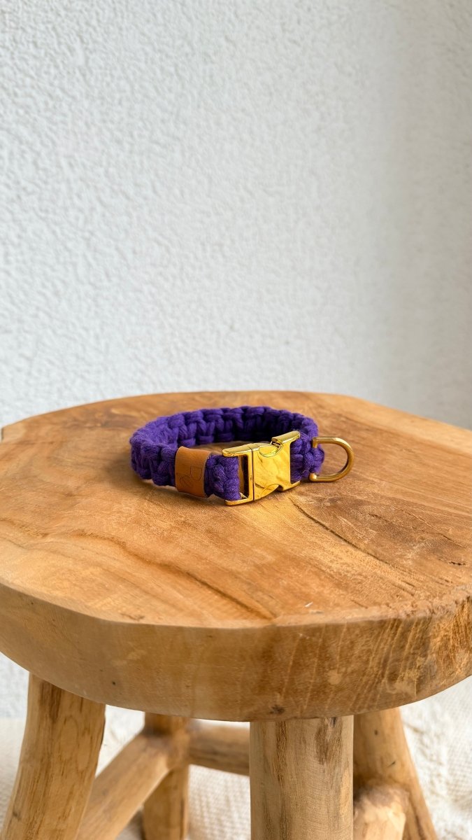 Halsband Makramee 20mm LILA HU 23 - RudisRudel