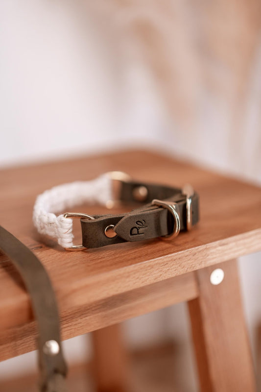 Halsband Makramee x Fettleder | BOHO CHIC - RudisRudel