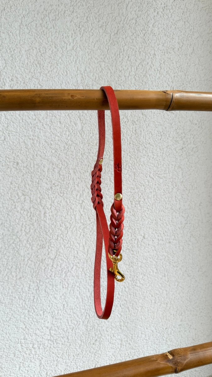 Handschlaufe Fettleder 10mm KORALLE - RudisRudel