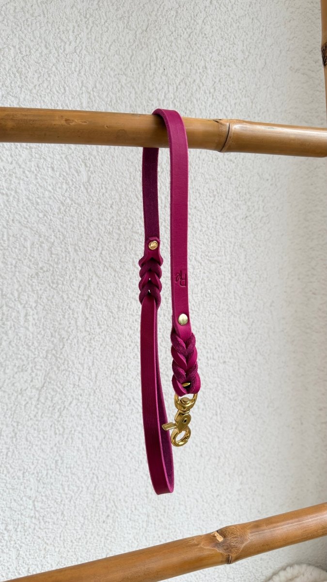Handschlaufe Fettleder 15mm BERRY - RudisRudel