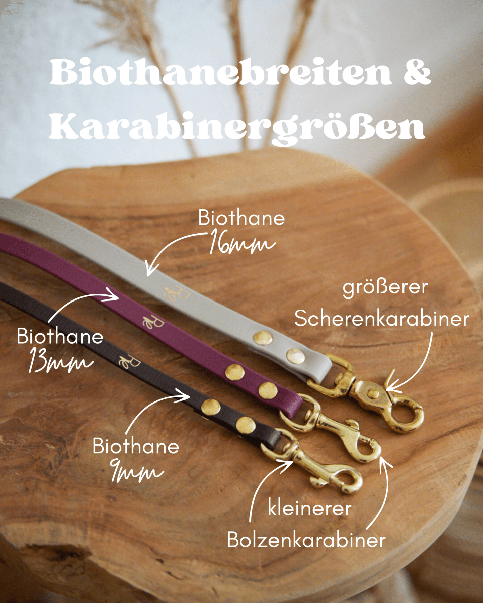 Handschlaufe/Kurzführer aus Biothane 16mm | SONDERFARBE BRAUN - RudisRudel