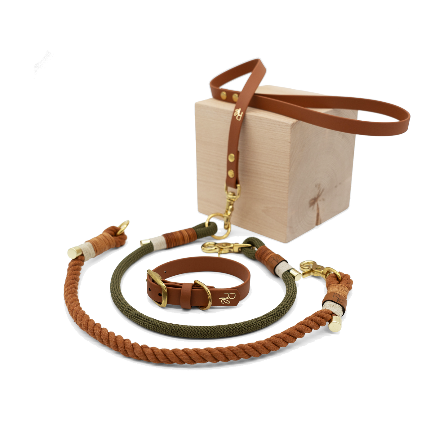 Mix & Match Bundle | 3-teilige Leine + Biothanehalsband | BOHO CHIC