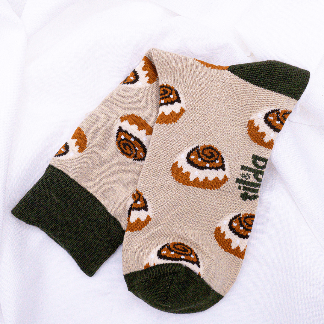 KANELBULLE | Baumwollsocken Zimtschnecke - RudisRudel
