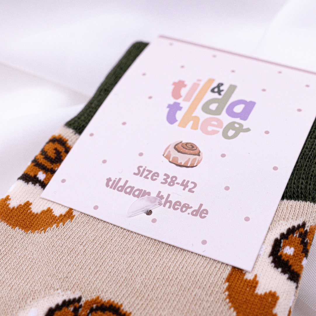 KANELBULLE | Baumwollsocken Zimtschnecke - RudisRudel