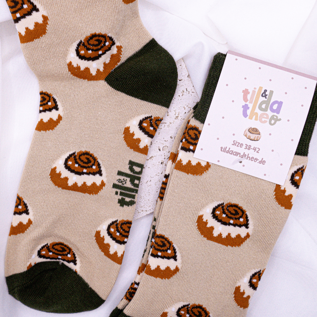 KANELBULLE | Baumwollsocken Zimtschnecke - RudisRudel