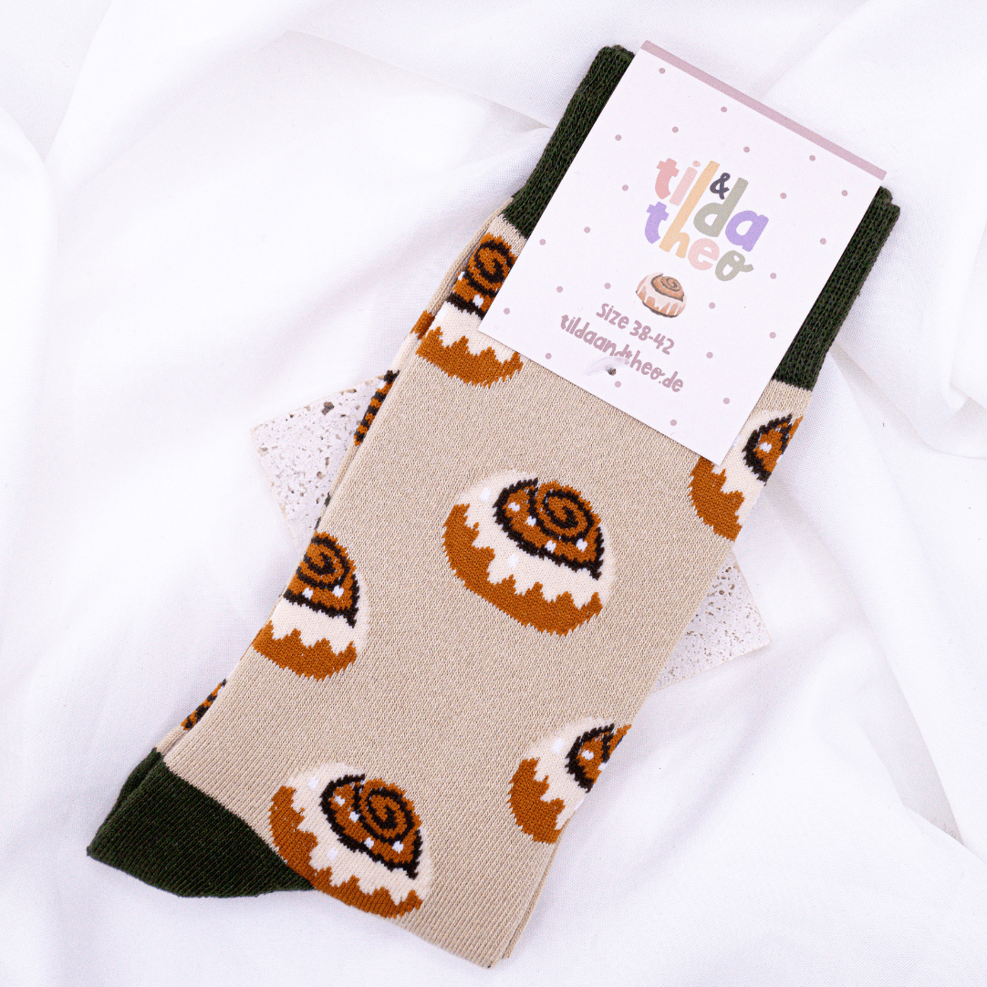 KANELBULLE | Baumwollsocken Zimtschnecke - RudisRudel