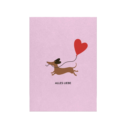 Alles Liebe - Dackel | Postkarte