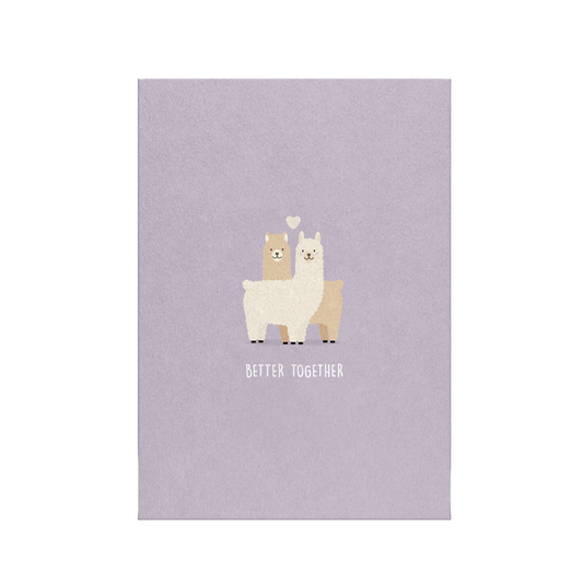 Better together - Alpaka | Postkarte
