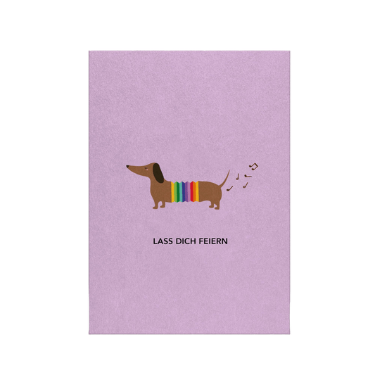 Lass dich feiern - Dackel | Postkarte - RudisRudel