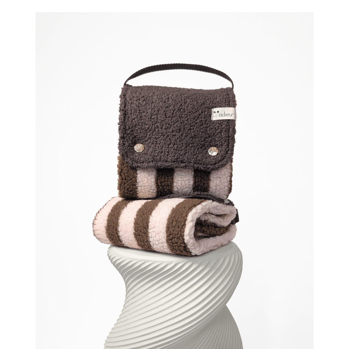 MADIEUR TO GO | Reisedecke Rosé Stripes - RudisRudel