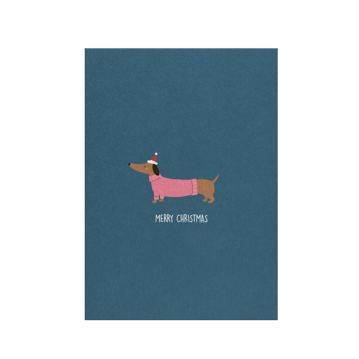 Merry Christmas - Dackel | Postkarte - RudisRudel
