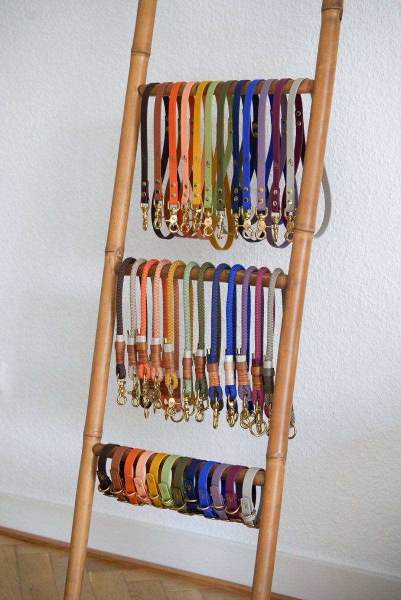 Mix & Match Bundle | 3 - teilige Leine + Biothanehalsband | BOHO CHIC - RudisRudel