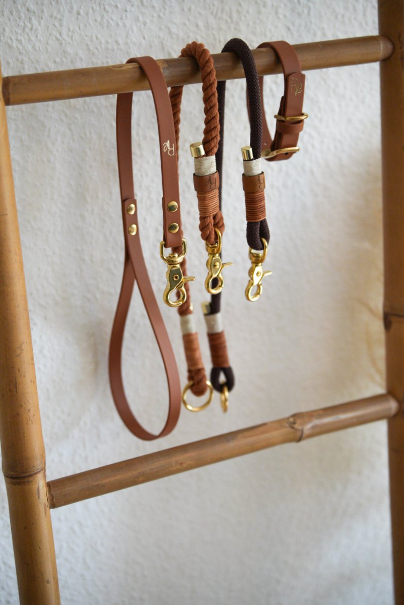 Mix & Match Bundle | 3 - teilige Leine + Biothanehalsband | BOHO CHIC - RudisRudel