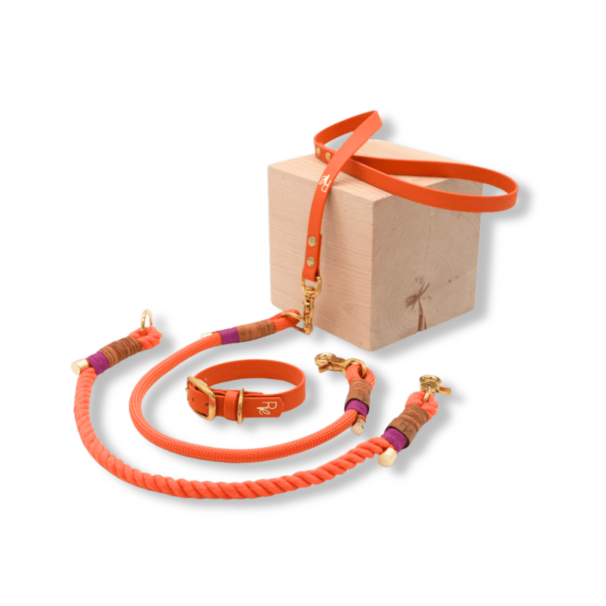 Mix & Match Bundle | 3-teilige Leine + Biothanehalsband | COLOUR CLASH - RudisRudel