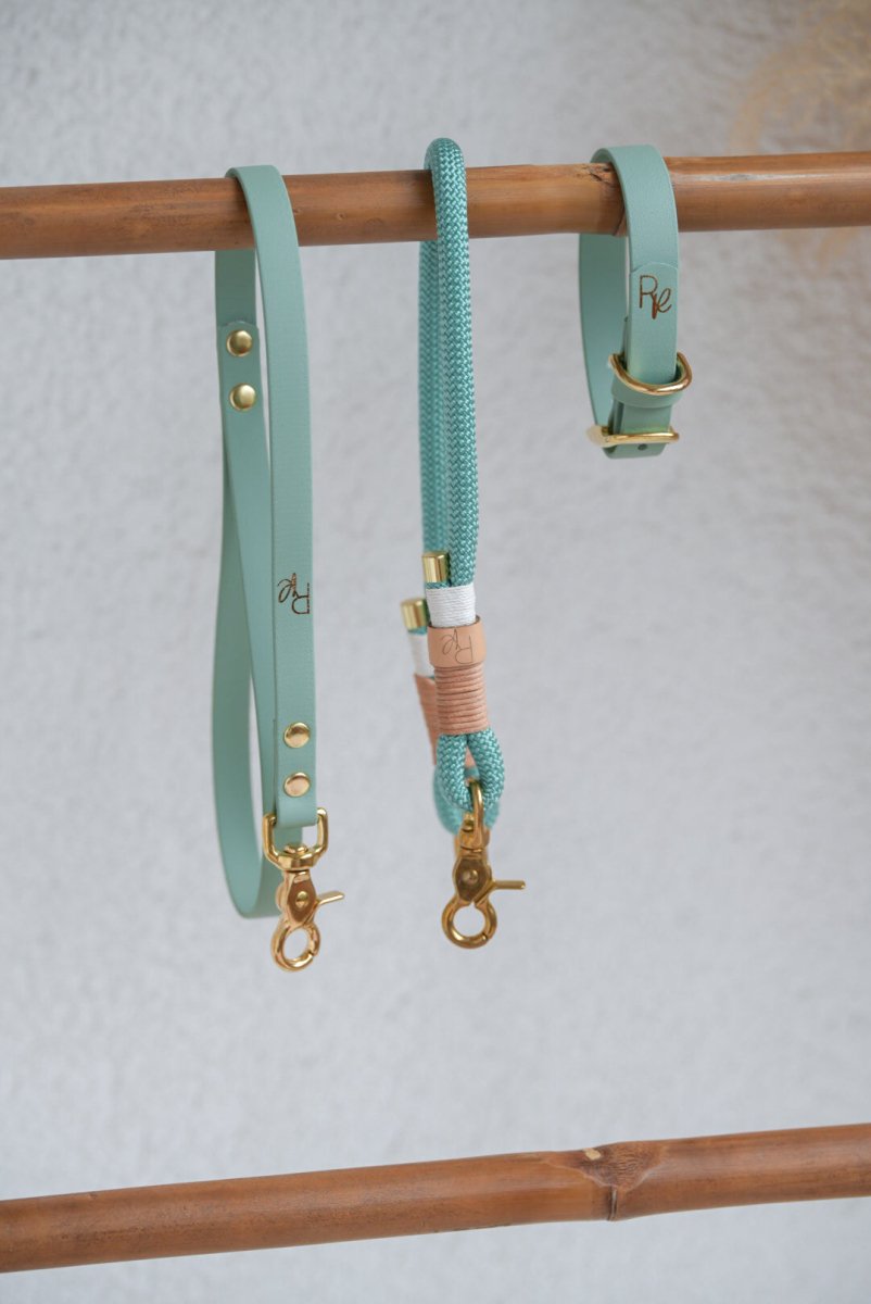 Mix & Match Bundle | 3 - teilige Leine + Biothanehalsband | PASTEL DREAMS - RudisRudel