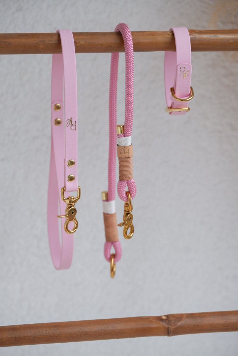 Mix & Match Bundle | 3 - teilige Leine + Biothanehalsband | PASTEL DREAMS - RudisRudel