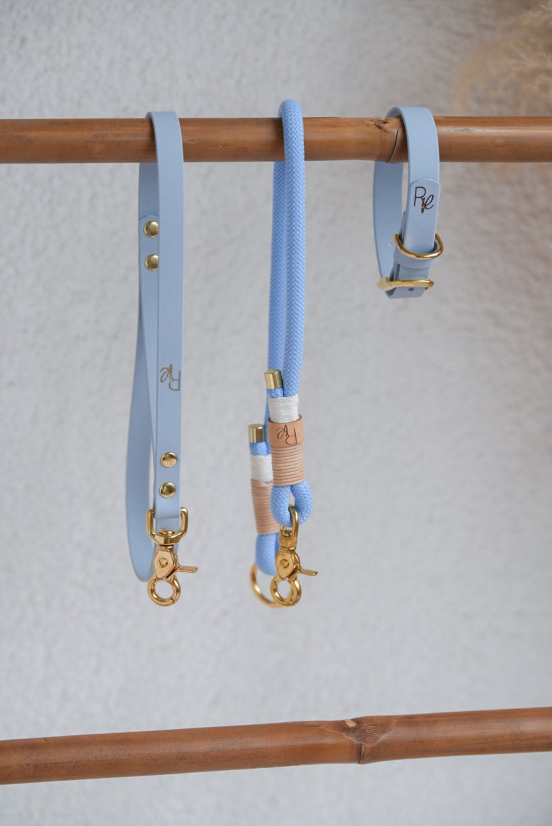 Mix & Match Bundle | 3 - teilige Leine + Biothanehalsband | PASTEL DREAMS - RudisRudel