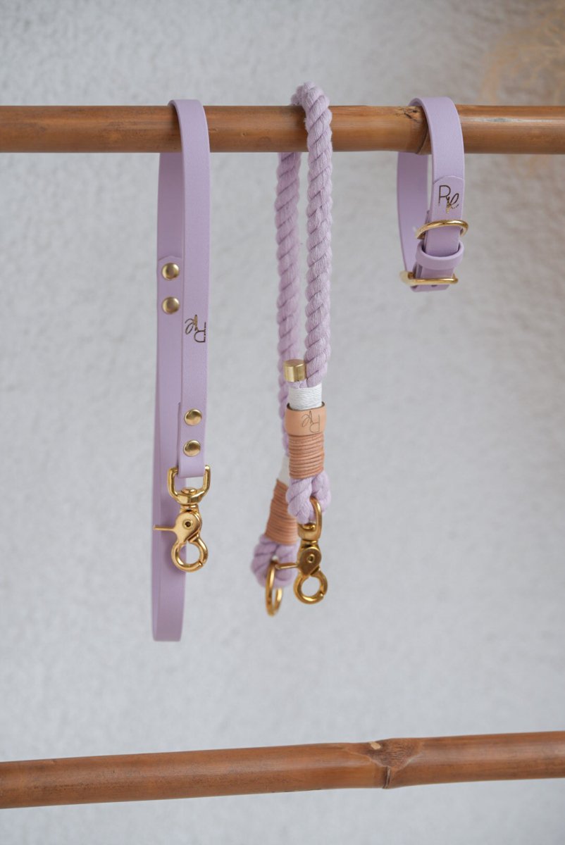 Mix & Match Bundle | 3 - teilige Leine + Biothanehalsband | PASTEL DREAMS - RudisRudel