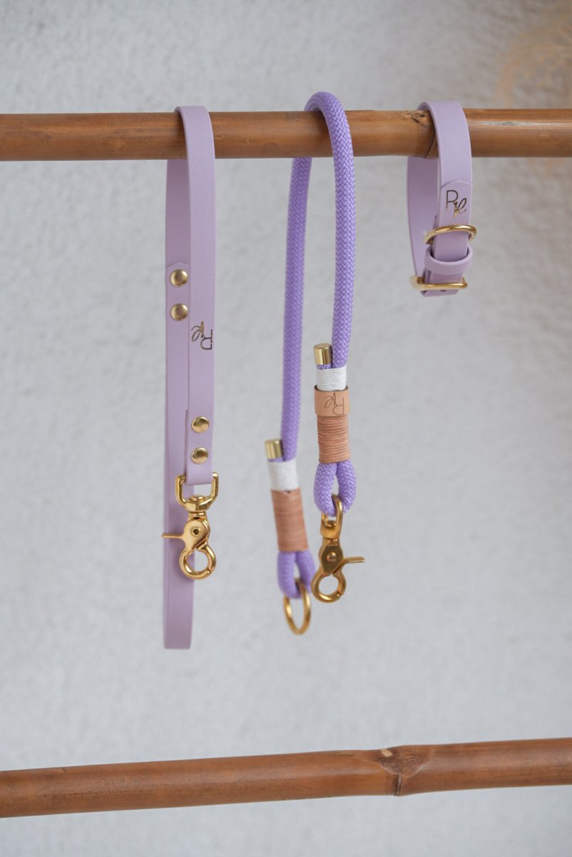 Mix & Match Bundle | 3 - teilige Leine + Biothanehalsband | PASTEL DREAMS - RudisRudel