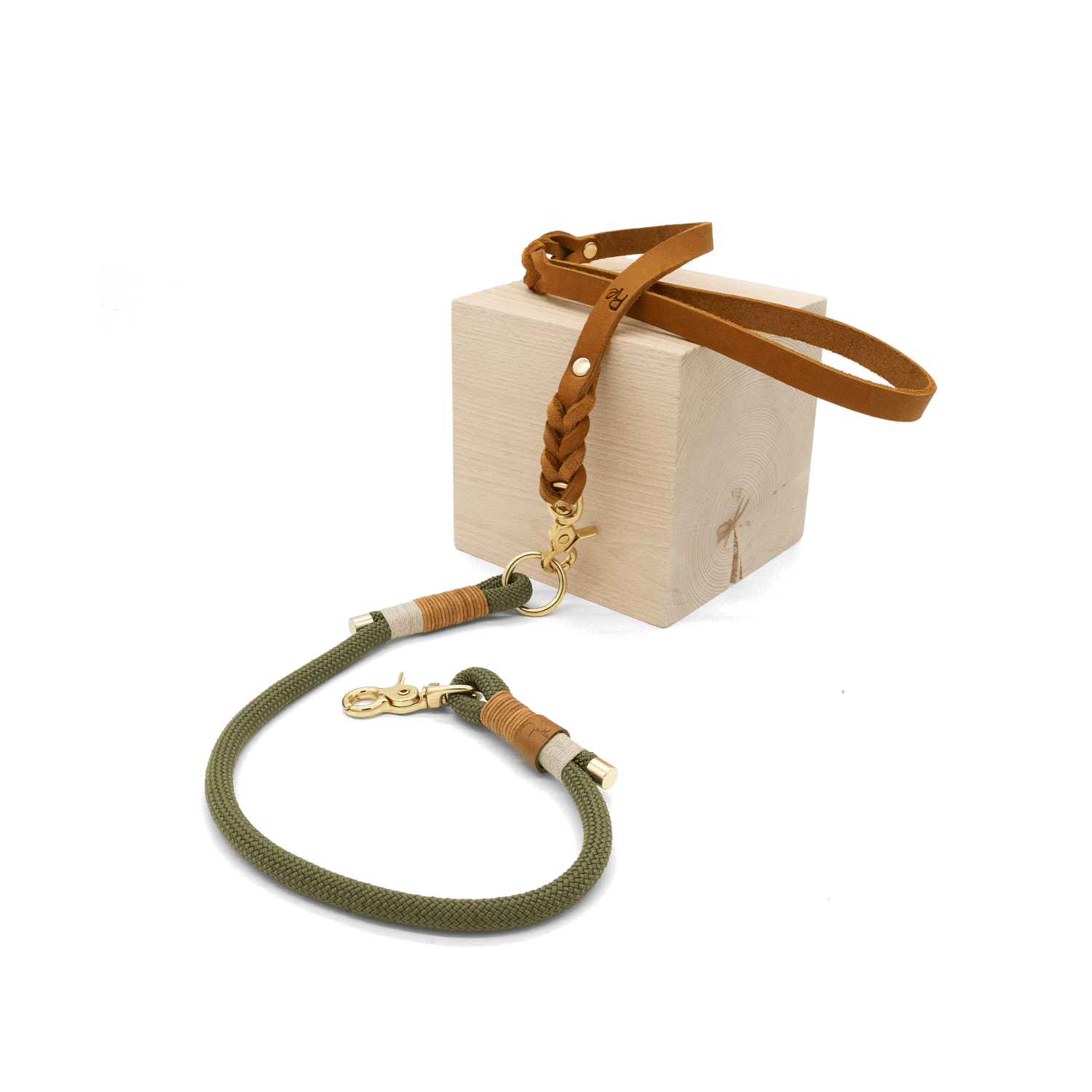 Mix & Match Leine | Handschlaufe Fettleder & Unterteil Tauseil | BOHO CHIC - RudisRudel