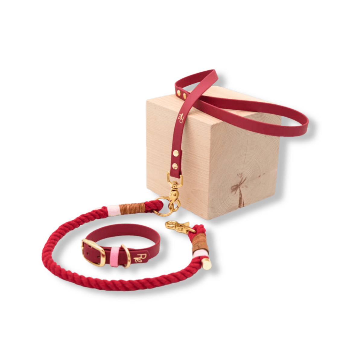 Mix & Match Set | Handschlaufe + Halsband Biothane & Unterteil Baumwollseil | COLOUR CLASH - RudisRudel