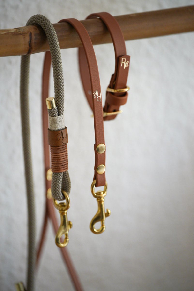 Mix & Match Set | Handschlaufe + Halsband Biothane & Unterteil Tauseil | BOHO CHIC - RudisRudel