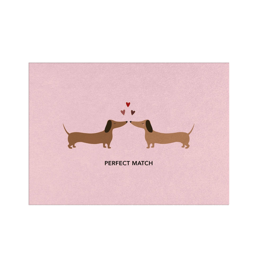 Perfect Match - Dackel | Postkarte - RudisRudel