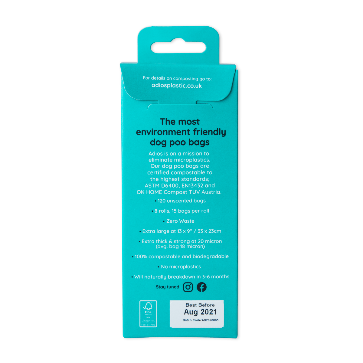 POOP BAGS | Kompostierbare Hundekotbeutel - 8 Rollen einfarbig, verschiedene Farben - RudisRudel