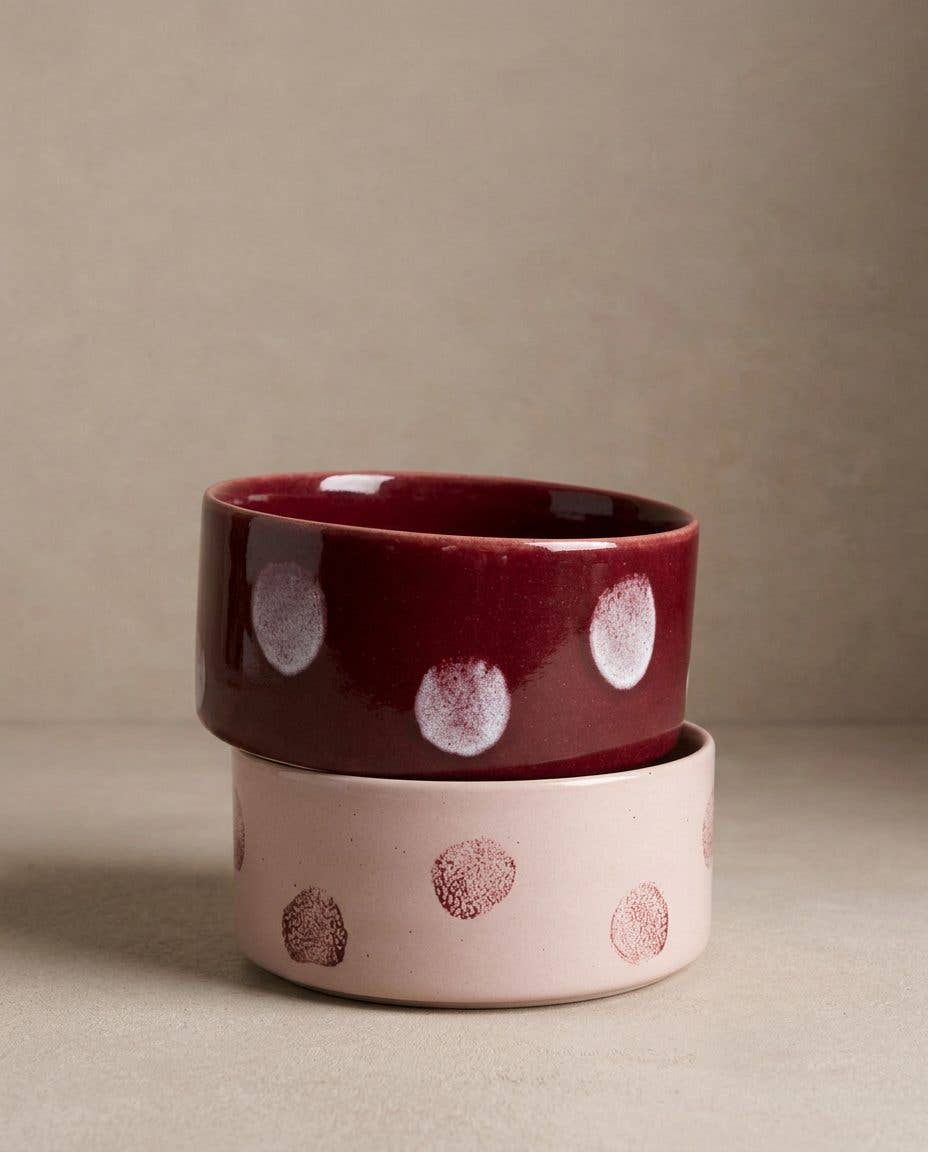 POP DOTS | Dog Bowl Set, 2 Stück, 14cm MIXED - RudisRudel
