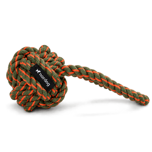 ROPE TOY | Zergelspielzeug, oliv & orange - RudisRudel