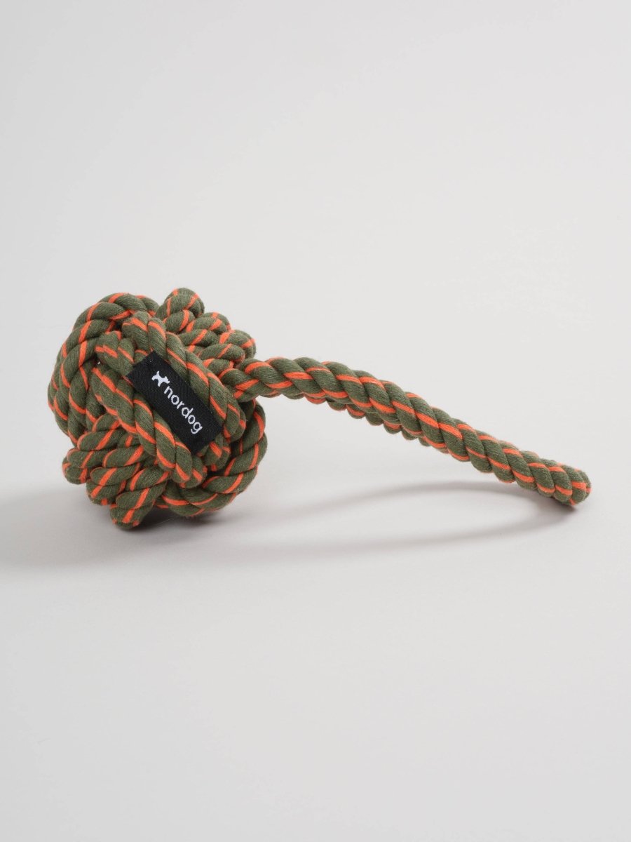 ROPE TOY | Zergelspielzeug, oliv & orange - RudisRudel