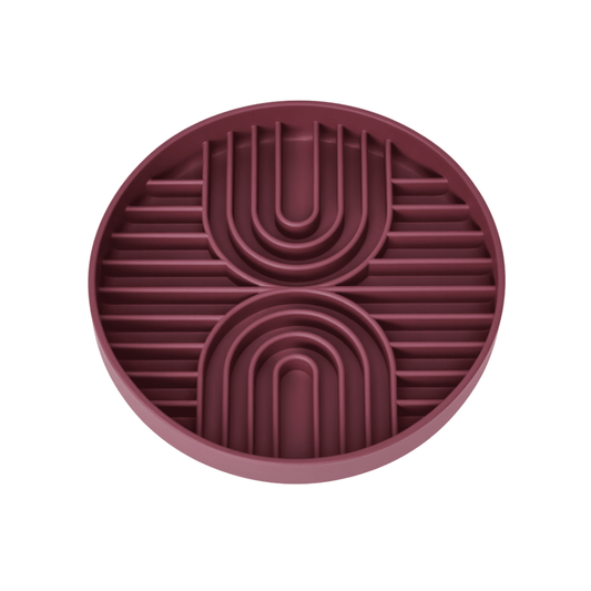 SLOW FEEDER BOWL | Anti-Schling-Napf, burgundy - RudisRudel