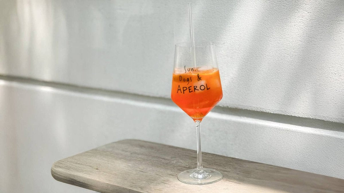 Sun, Dogs & APEROL | Glas 55 cl  - RudisRudel