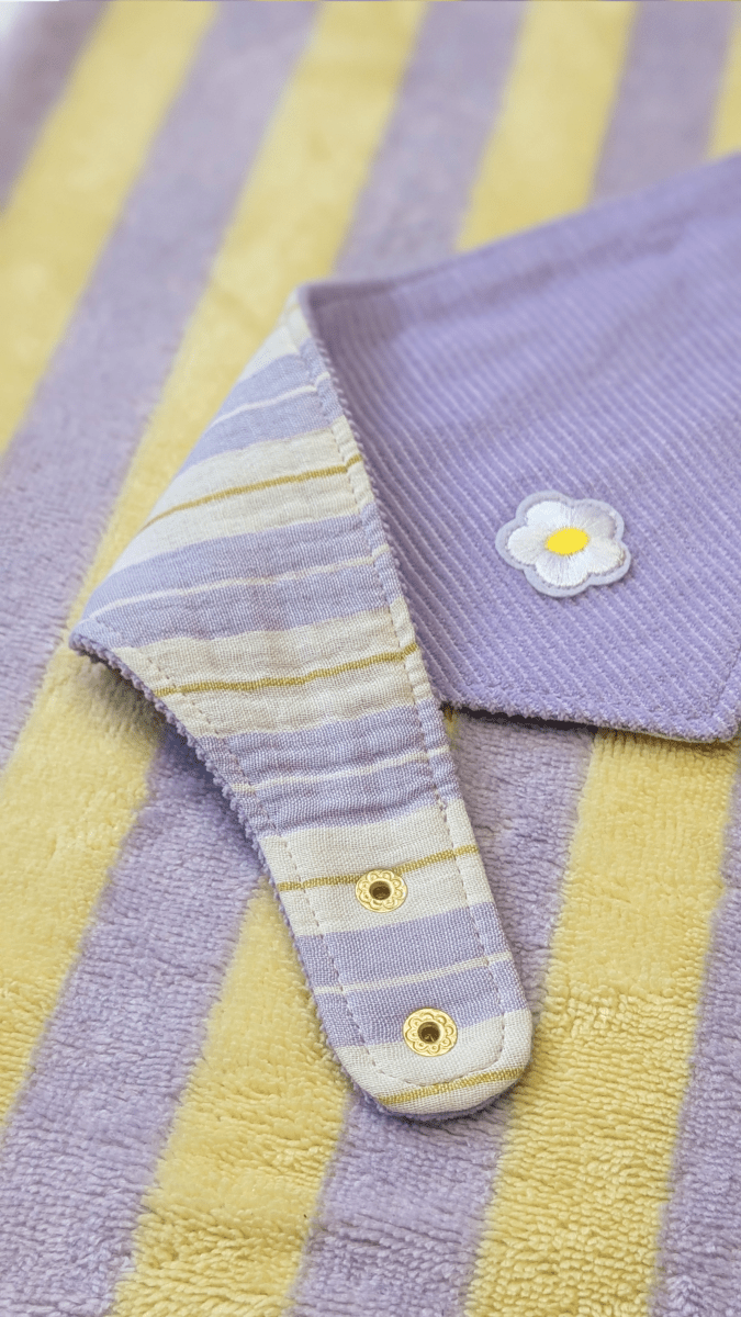 SUNSTRIPES | Pfotentuch flieder/gelb - RudisRudel