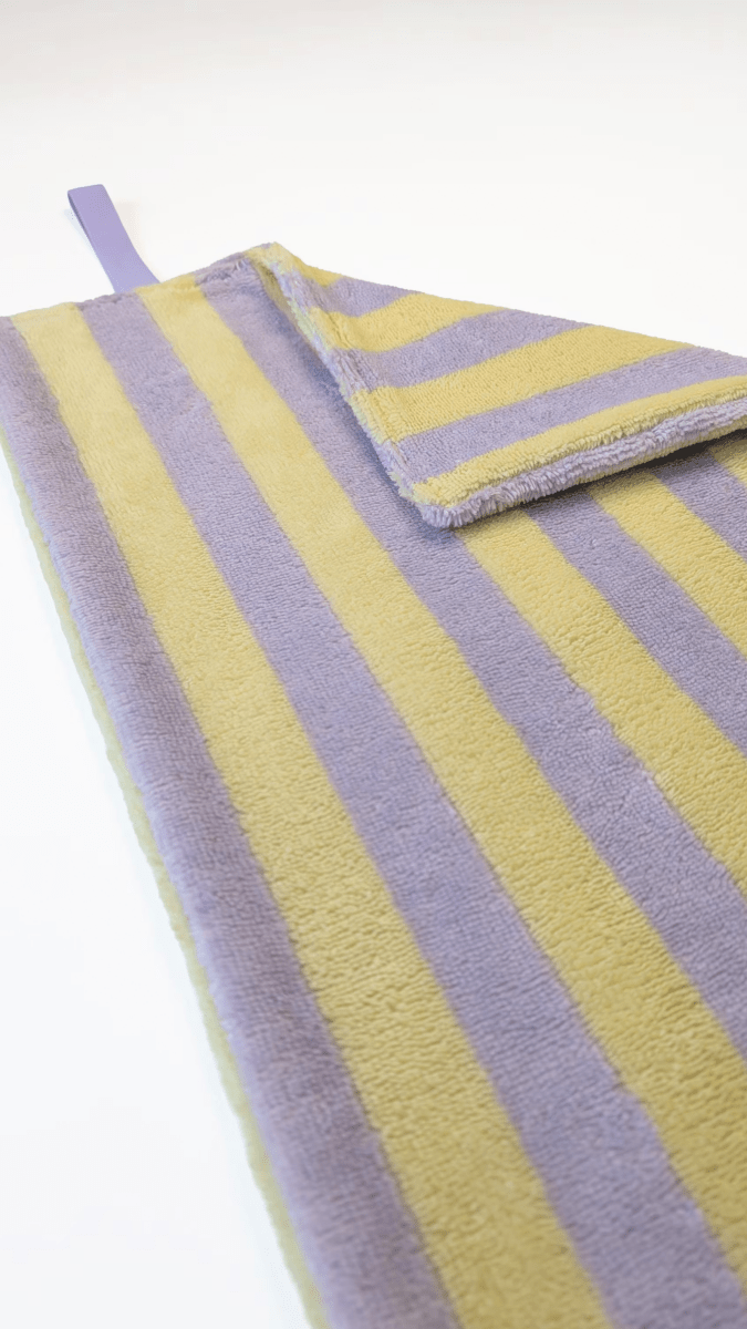 SUNSTRIPES | Pfotentuch flieder/gelb - RudisRudel