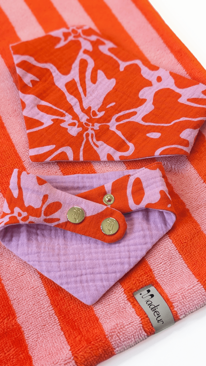 SUNSTRIPES | Pfotentuch orange/rosa - RudisRudel