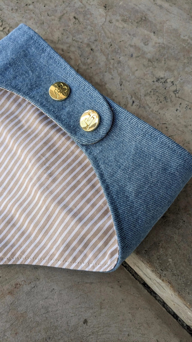 URBAN SOUL | Wendehalstuch jeansblau - RudisRudel